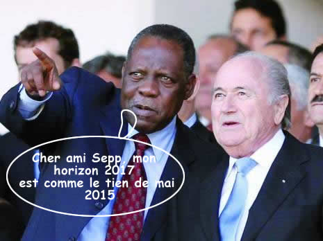 Blatter et Hayatou - Photo : El Watan - Illustration : Mawulolo