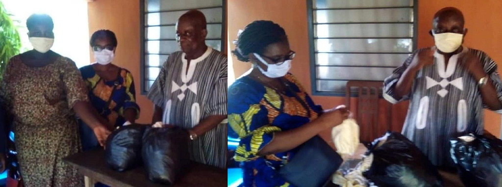 Agou-Nyogbo : remise de don de masques au Chef de village dans le cadre de la lutte contre le Covid-19