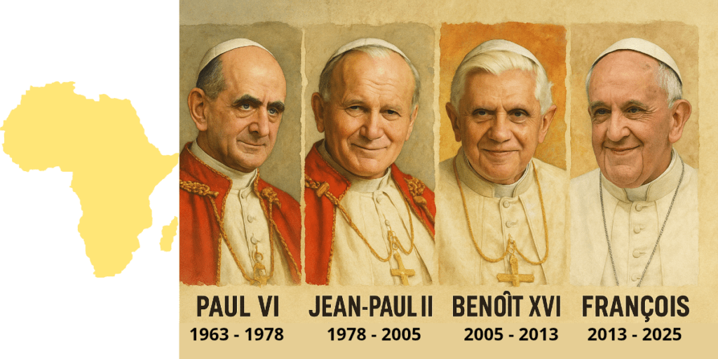 Les papes qui ont visit&eacute; l'Afrique